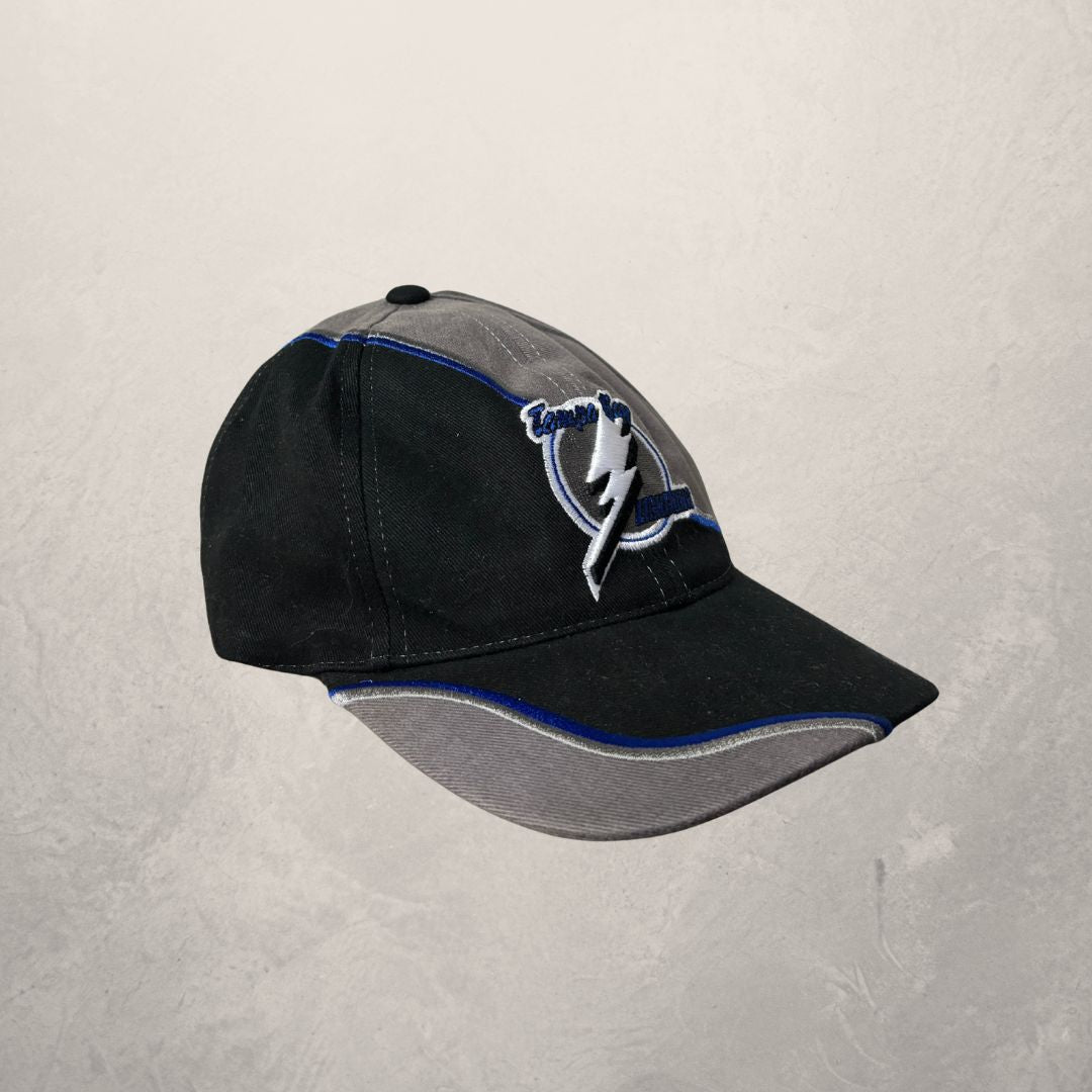 Vintage Tampa Bay NHL zwarte pet OS