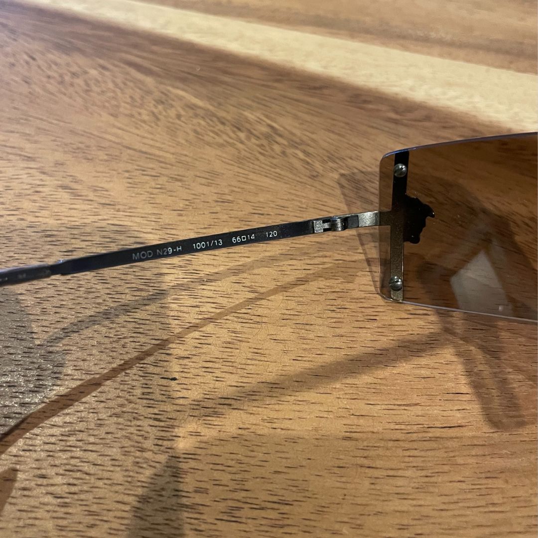 Vintage Versace silver Medusa Y2K sunglasses