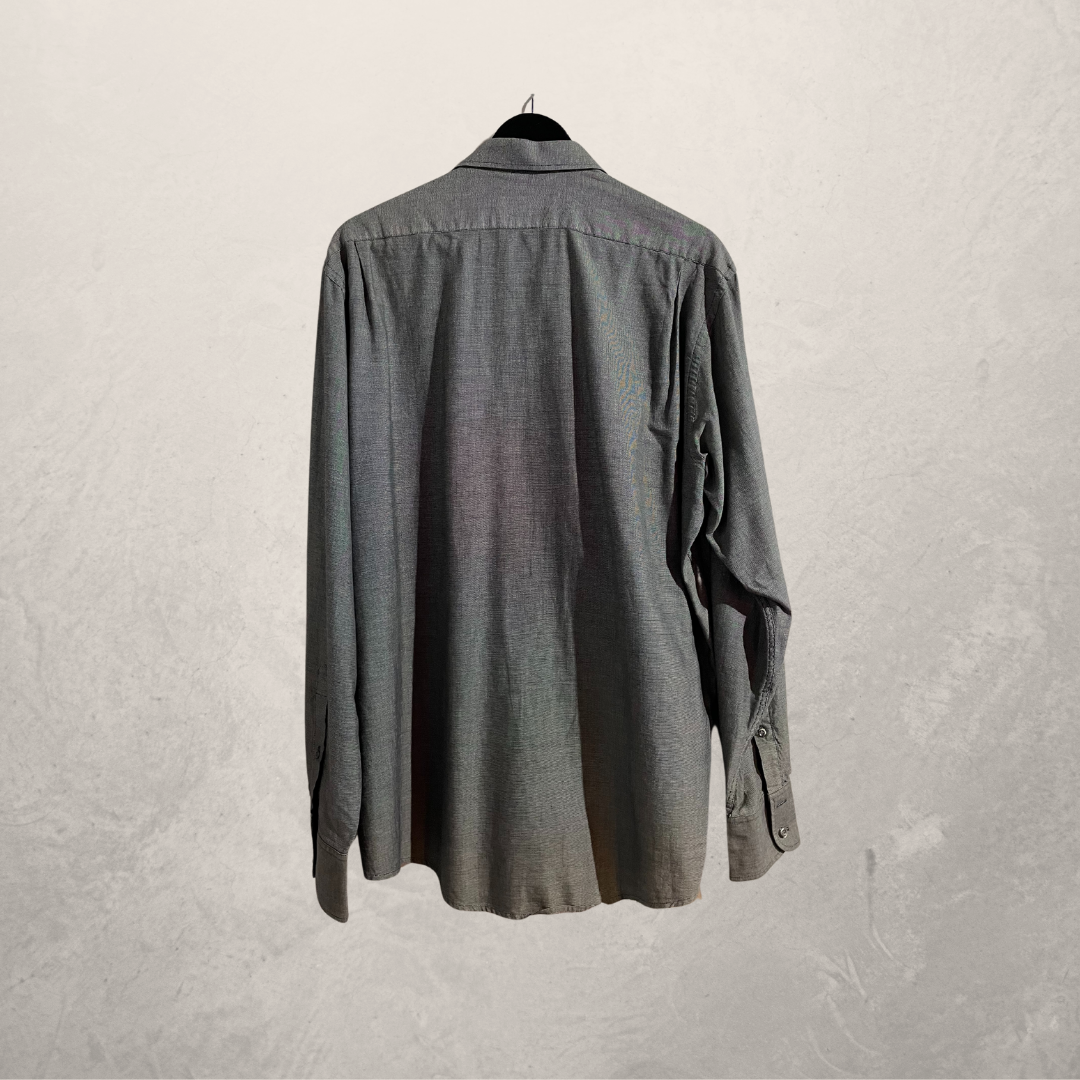 Vintage YSL grijs katoenen shirt L