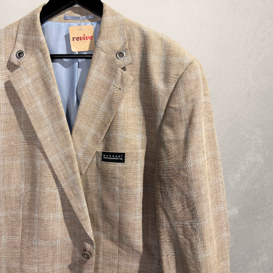 Vintage beige kanten touwblazer XL - van Ma.rrart