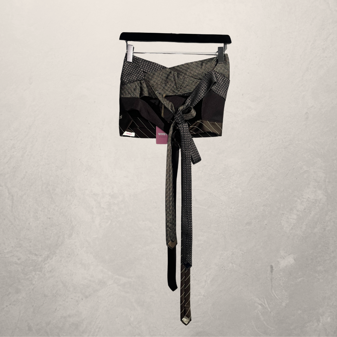 Vintage bruine Bandeau-striktop OS- door WNDYdesign