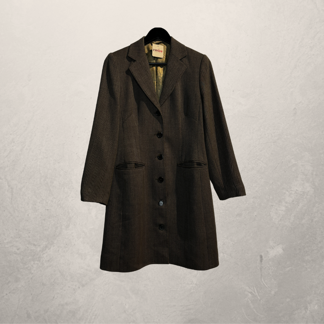 Vintage brown blazer dress M