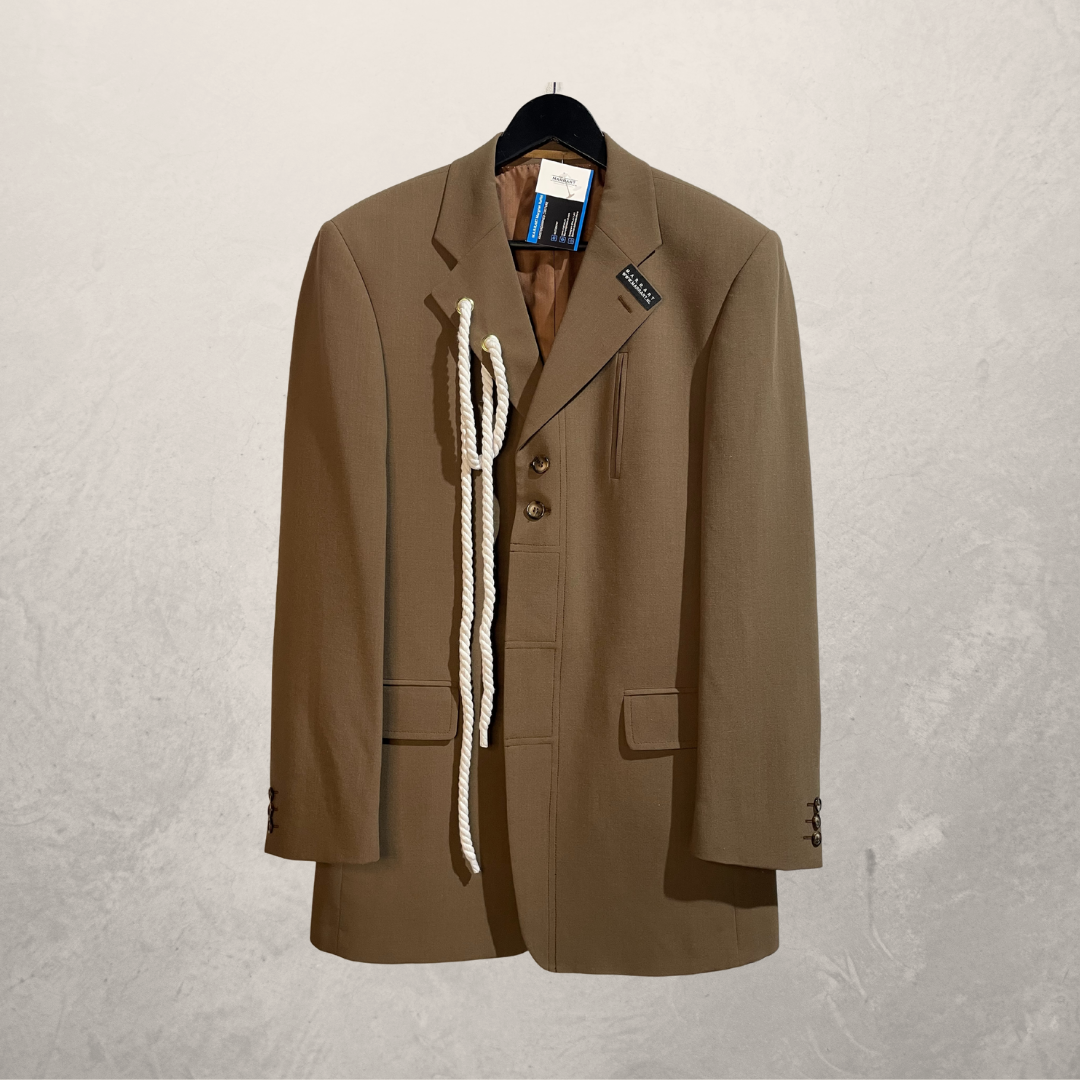 Vintage bruin touw Steph blazer L- van Marrart