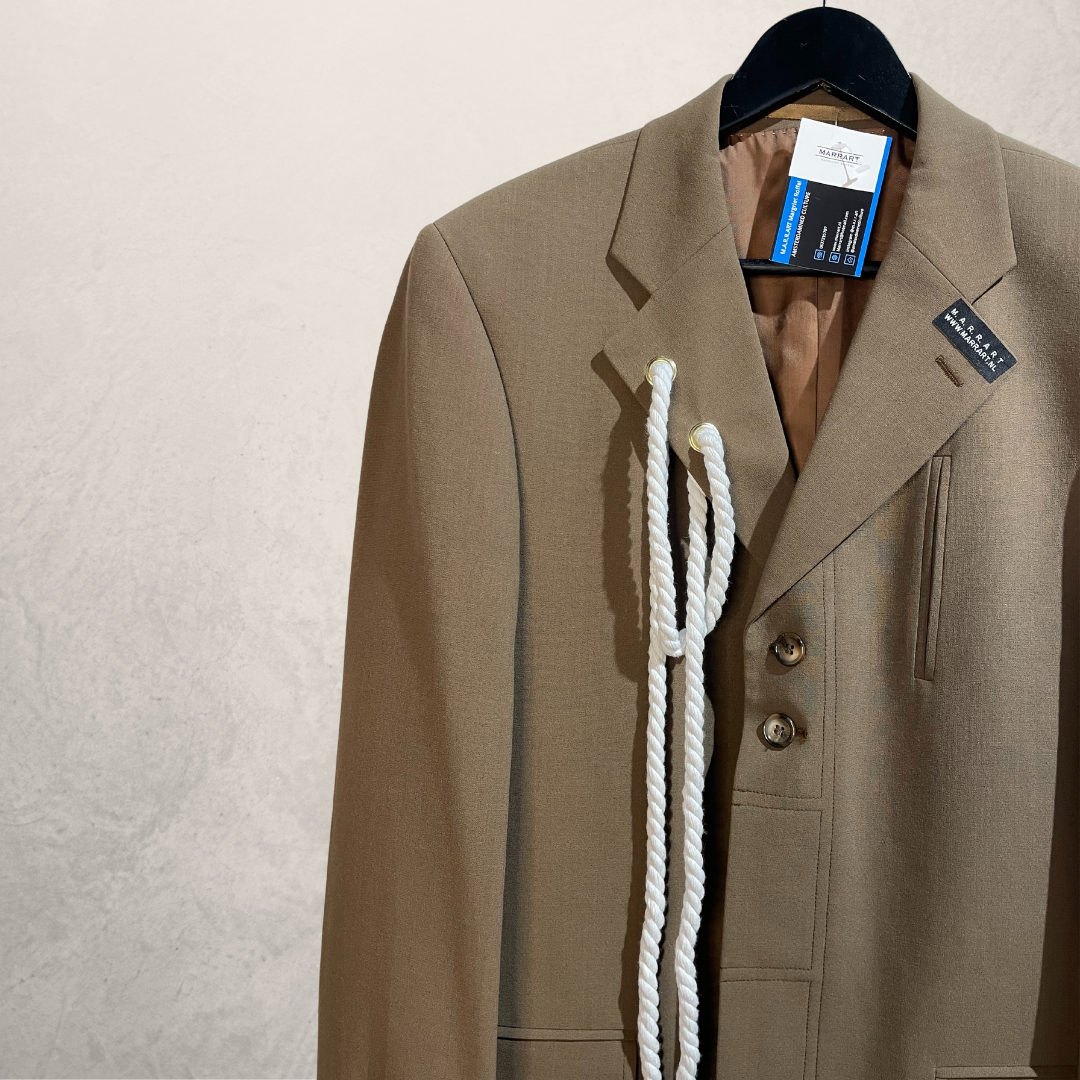Vintage bruin touw Steph blazer L- van Marrart