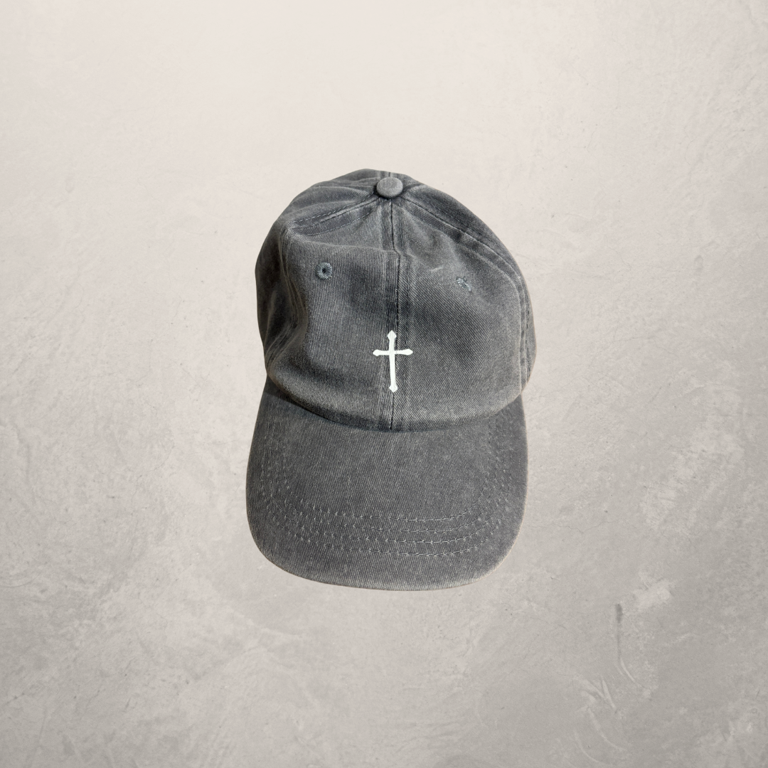Vintage cross grey was honkbalpet OS