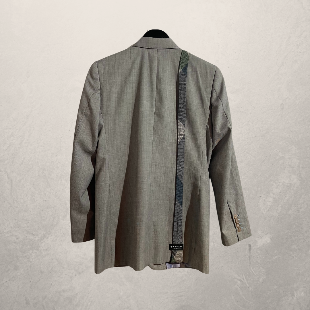 Vintage grijs YSL gestrikt getailleerde blazer M- van @Marrart