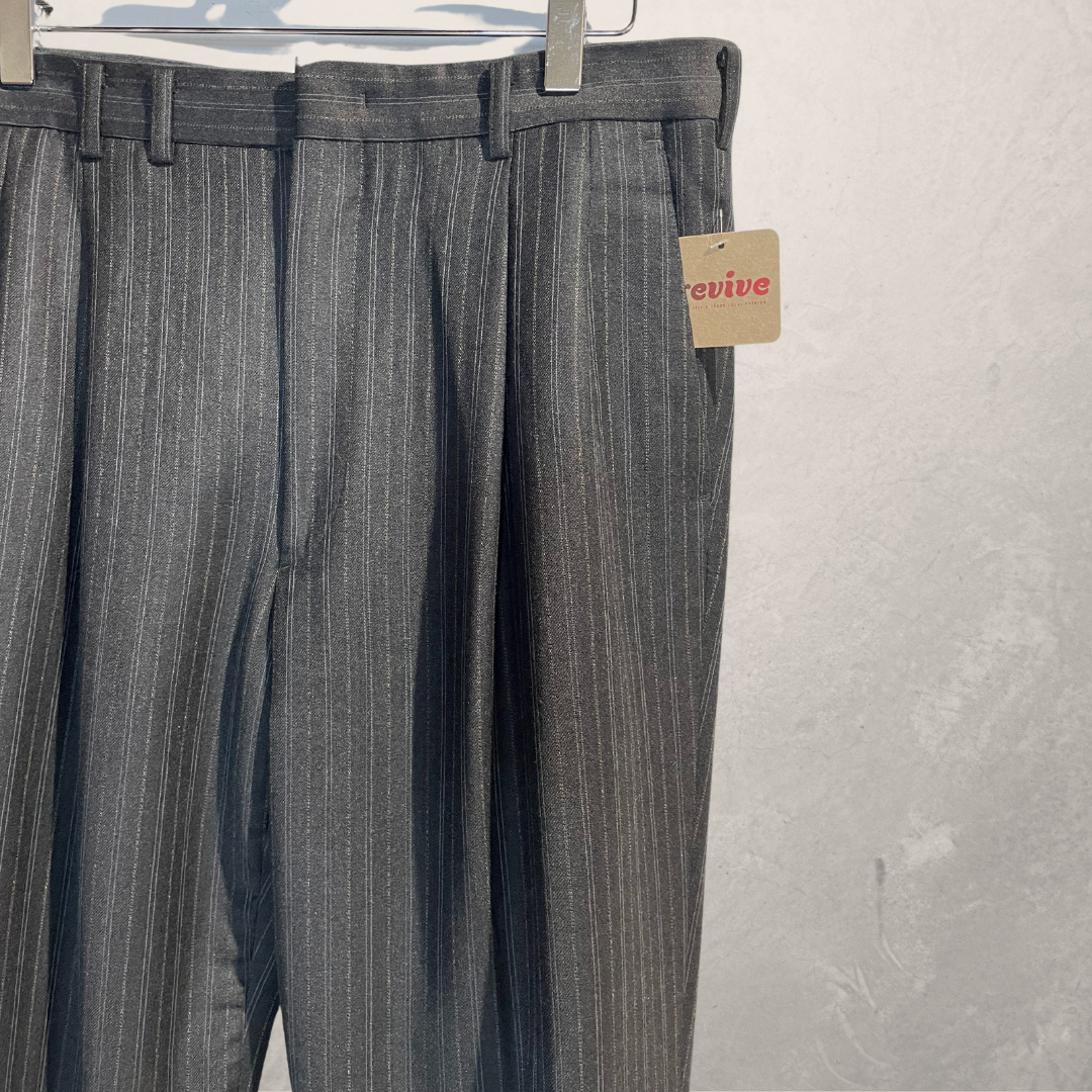Vintage grey stripe trousers 33