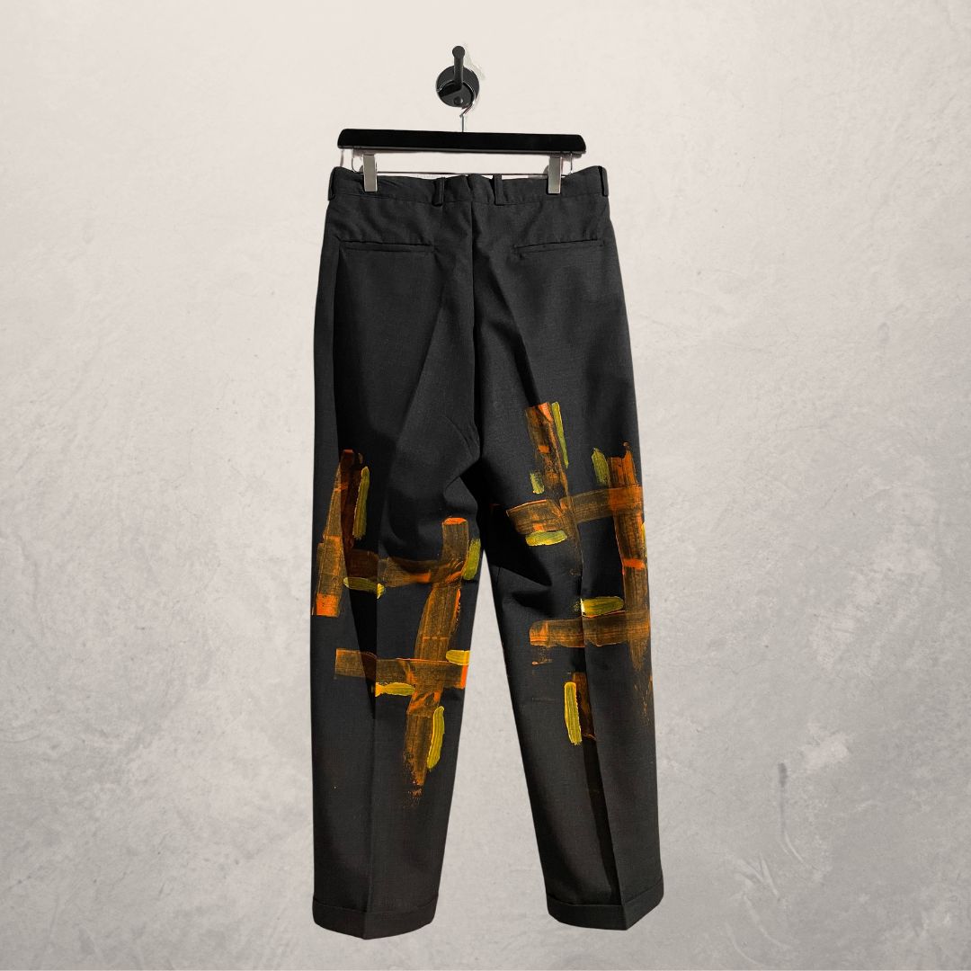 Vintage handmade orange trousers EU48 L/XL