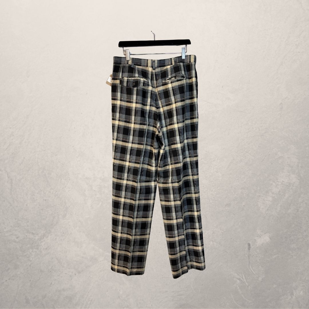 Vintage navy and white flannel trousers M/L