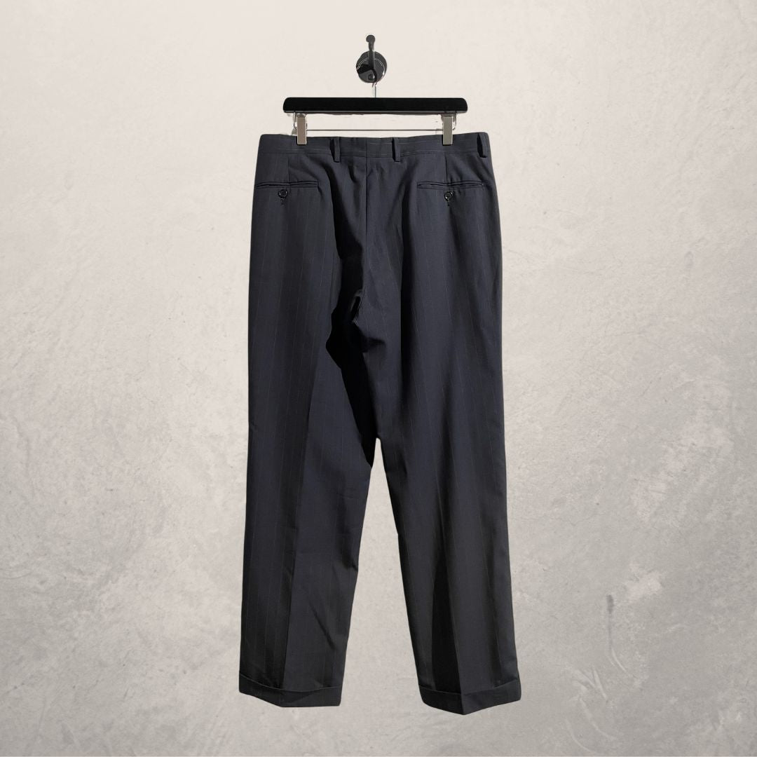 Vintage navy stripe trousers L