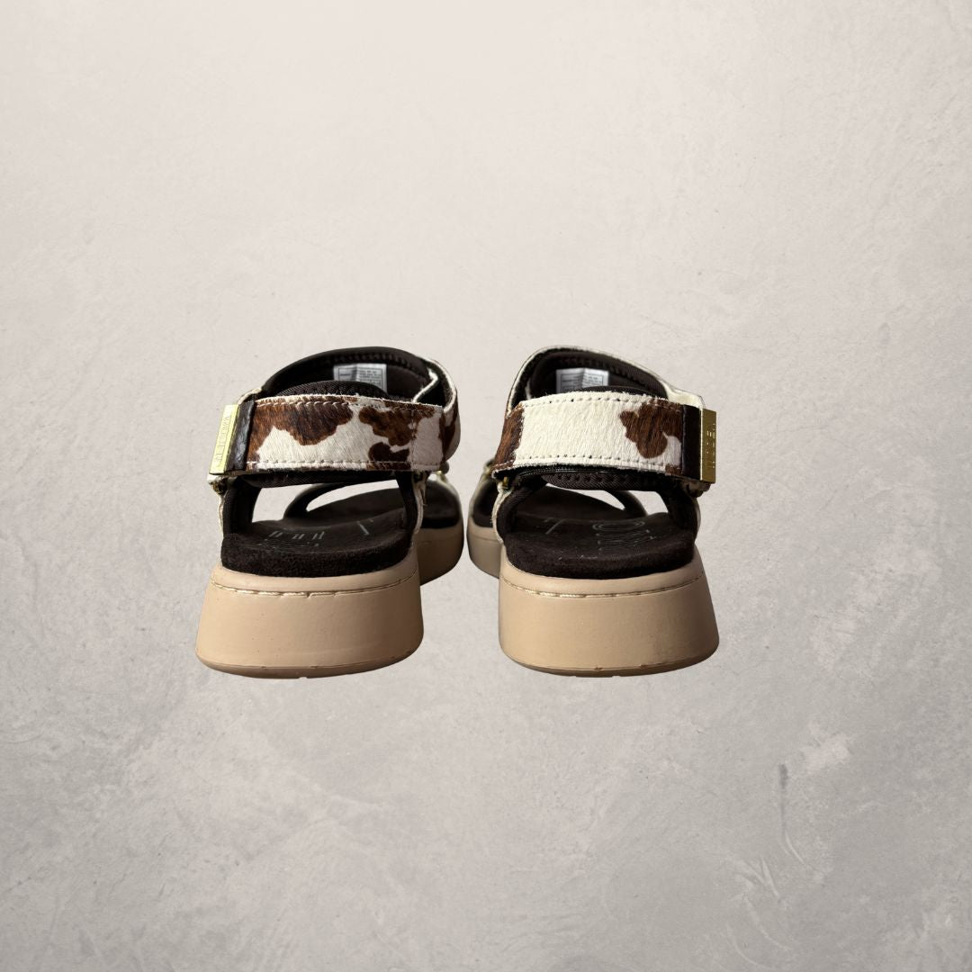 Woden brown cow sandals 37
