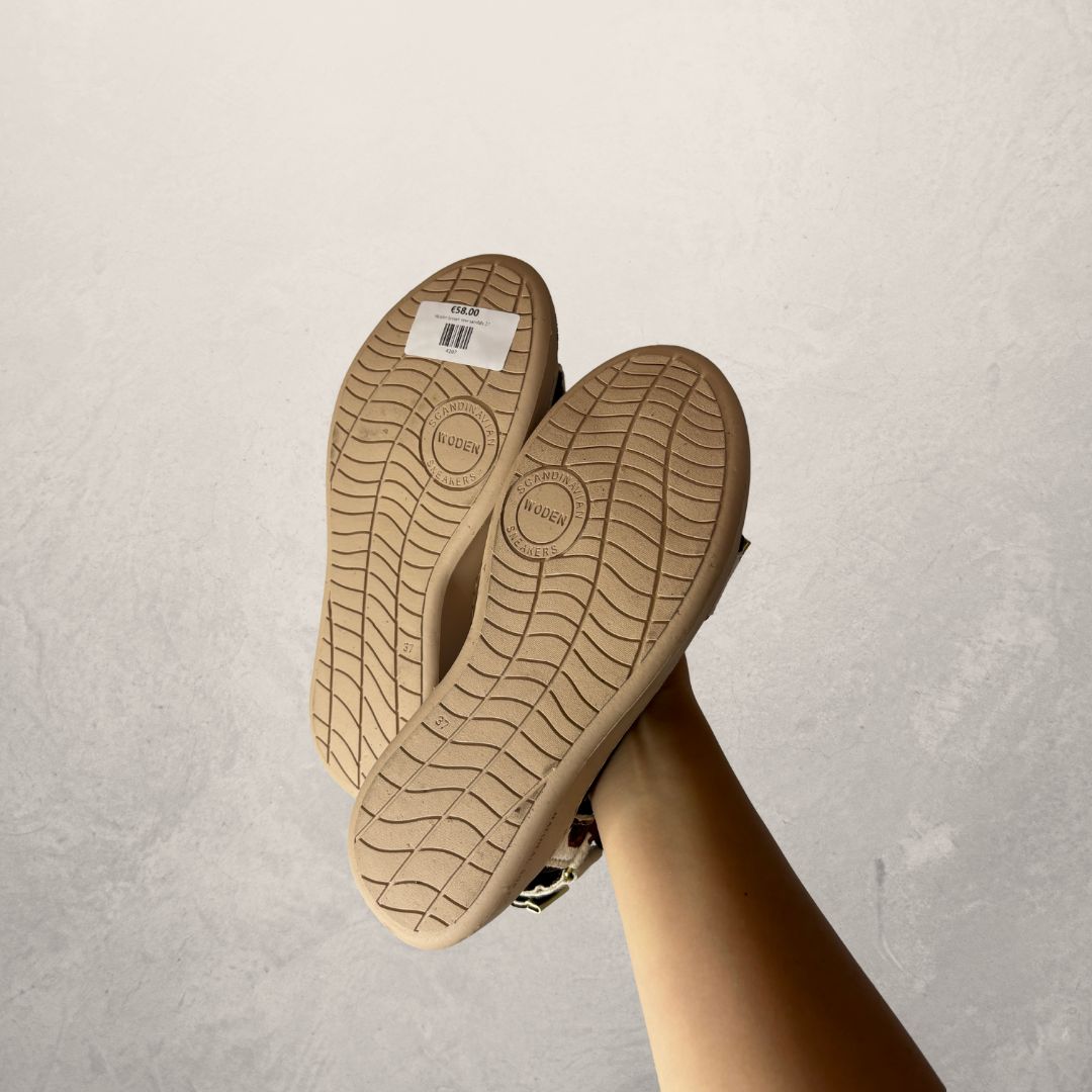 Woden brown cow sandals 37
