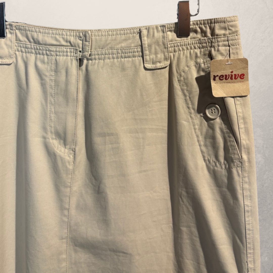 Y2K Beige cargorok L