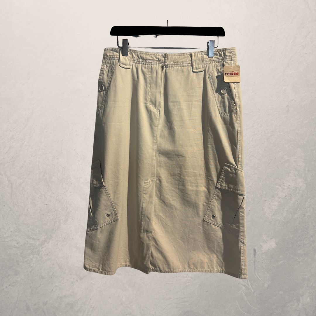 Y2K Beige cargorok L