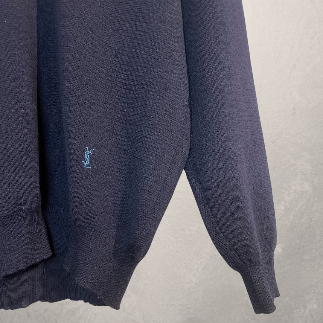 YSL marineblauwe wollen trui XL