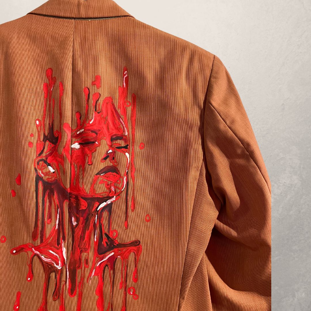 YSL oranje gezichtsbeschilderd blazer M/L - Door @Marrart