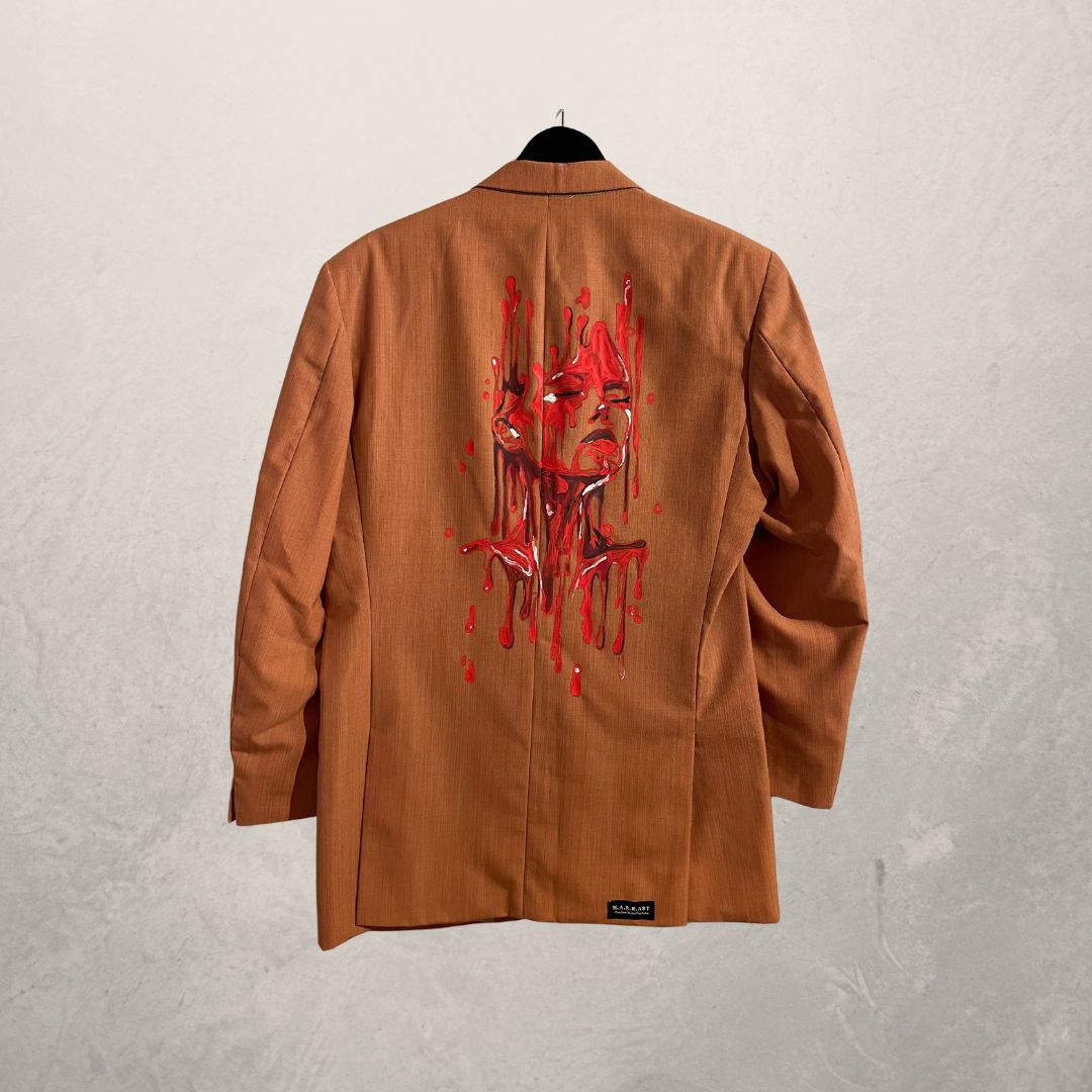 YSL oranje gezichtsbeschilderd blazer M/L - Door @Marrart