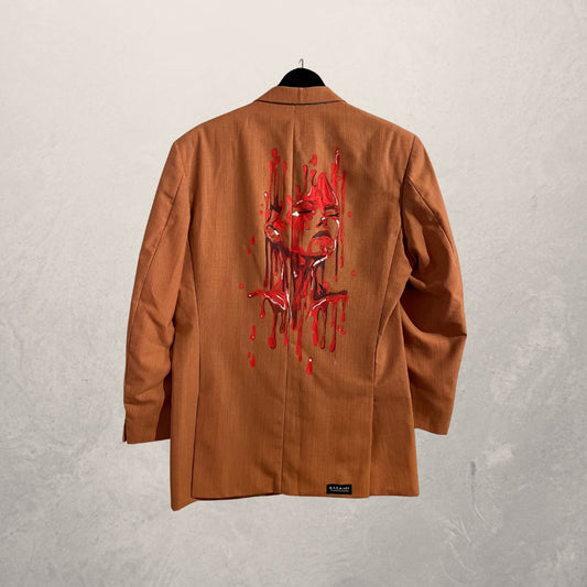 YSL oranje gezichtsbeschilderd blazer M/L - Door @Marrart