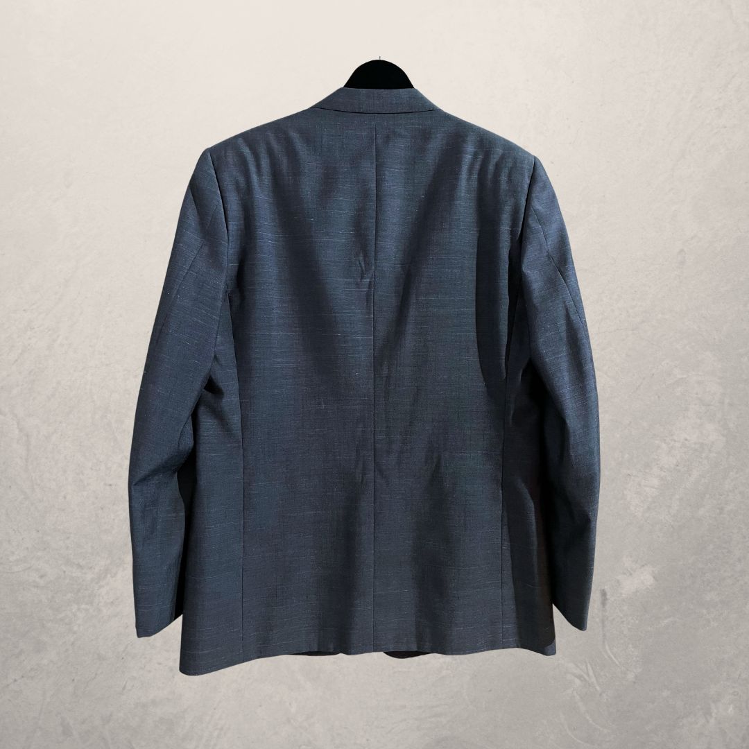 YSL grijs glanzend parelmoer logo knopen blazer 54