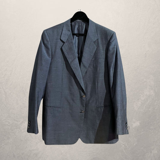 YSL grijs glanzend parelmoer logo knopen blazer 54