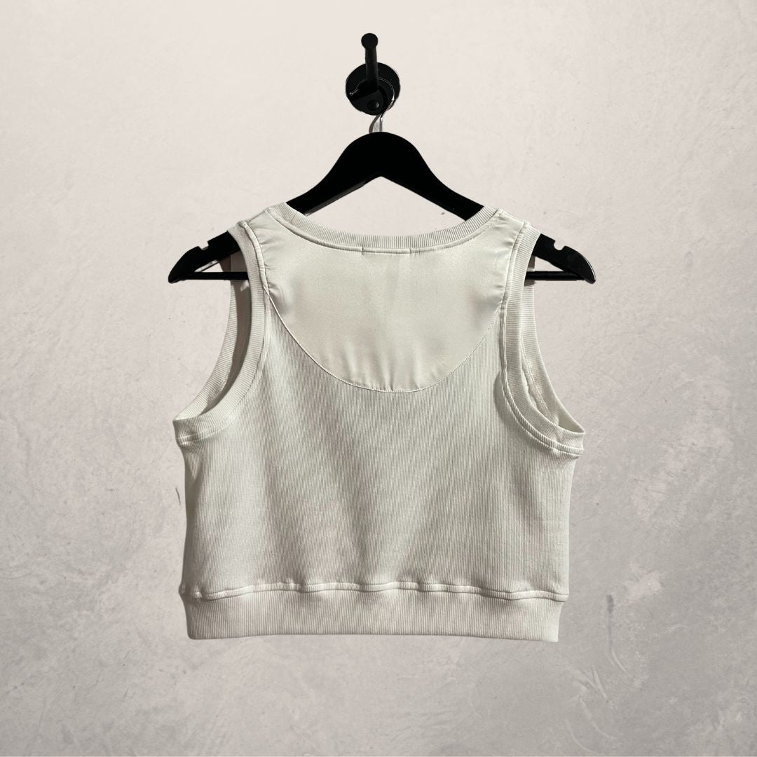 LOEWE witte crop top met embleem MAAT L