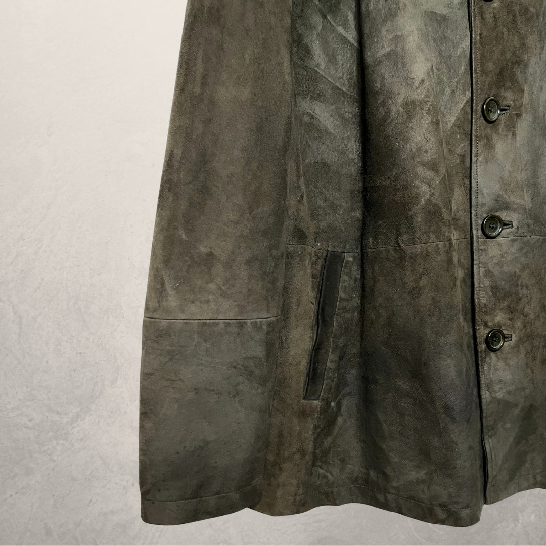 VINTAGE brown classic suede jacket OVERSIZED
