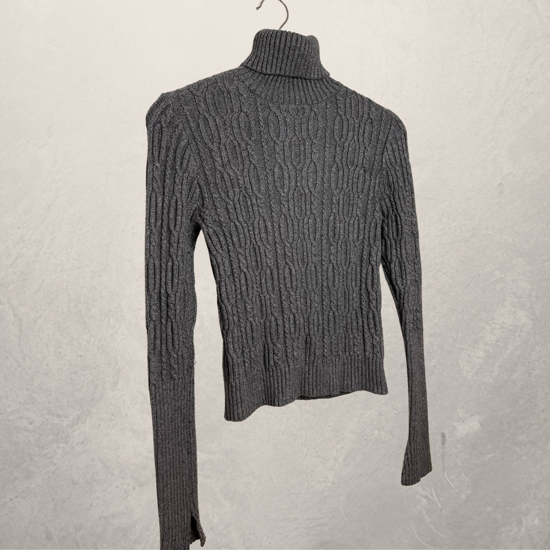 ZARA grey turtle neck knit top SIZE SMALL – Revive Haarlem