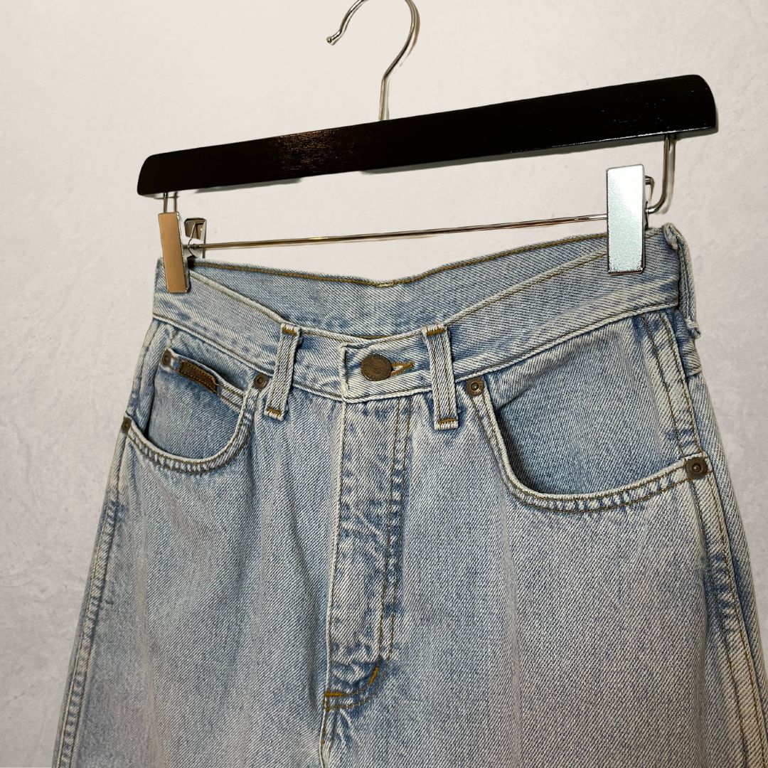 WRANGLER lichtblauwe wassing jeans met hoge taille MAAT 26