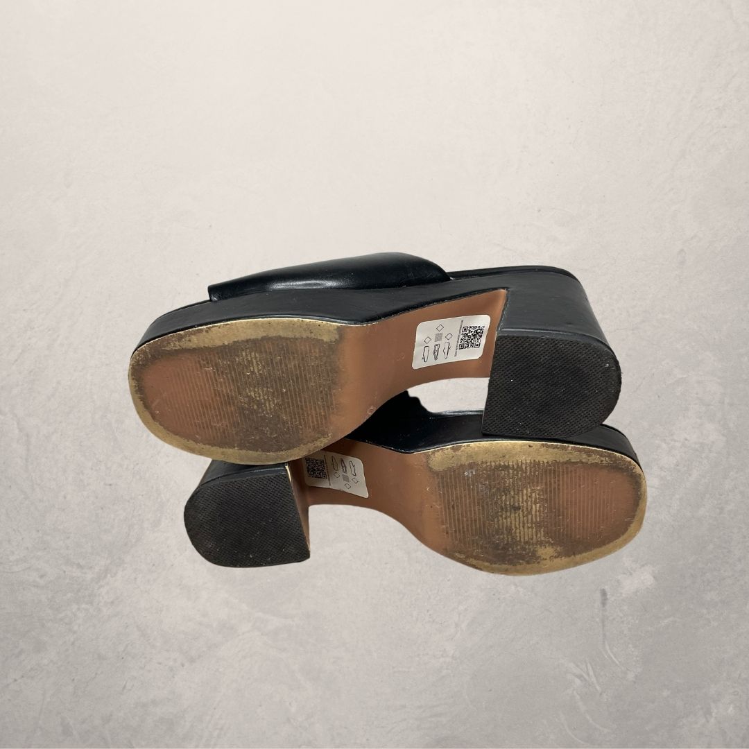 ASOS zwarte dikke klassieke muiltjes MAAT 38