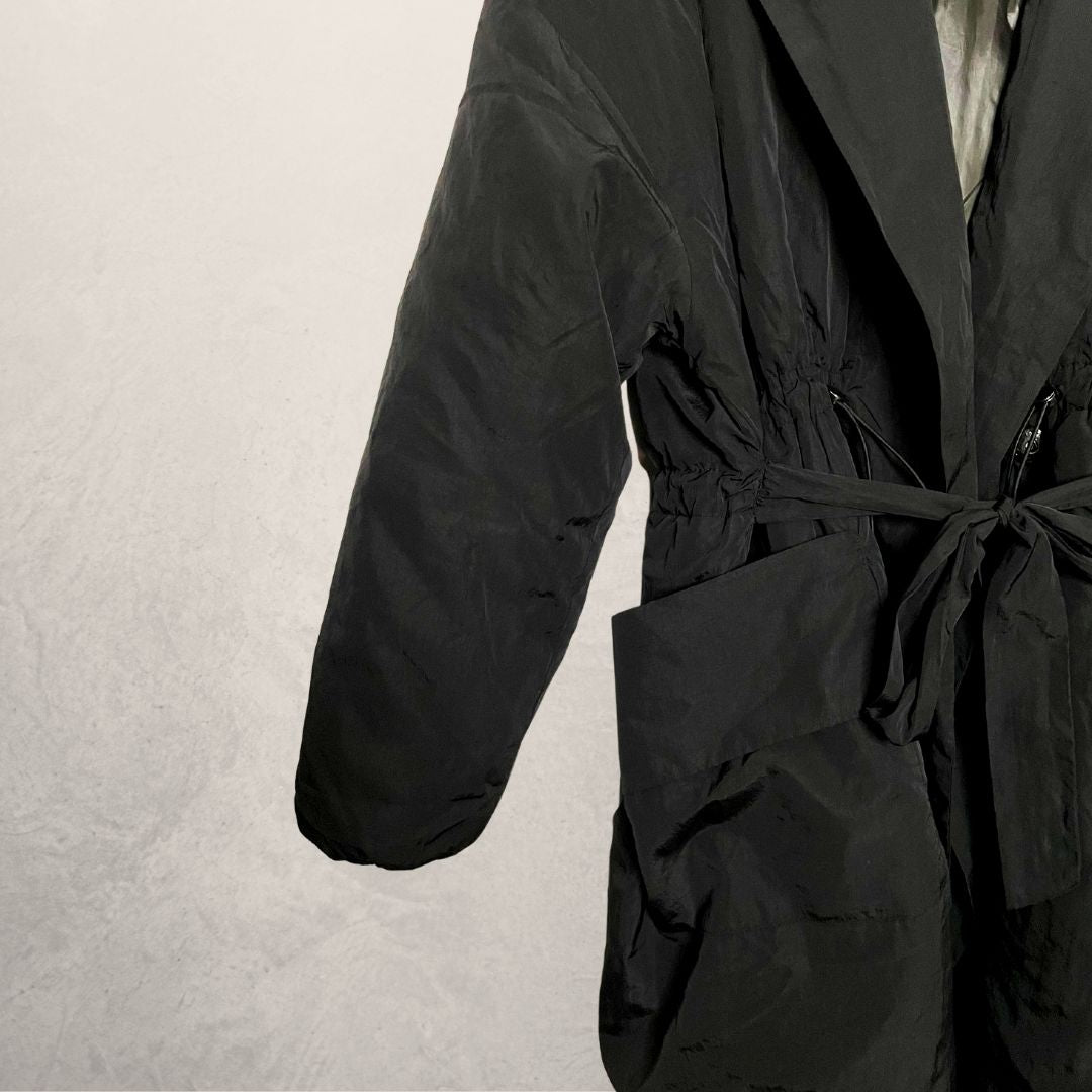 ZARA black quilted polyester jacket OVERSIZED