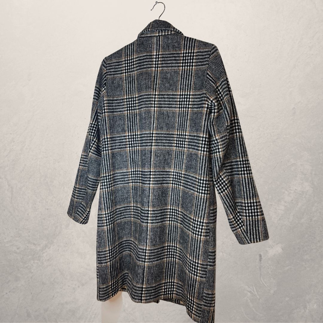 VILA taupe tartan jas MAAT 38