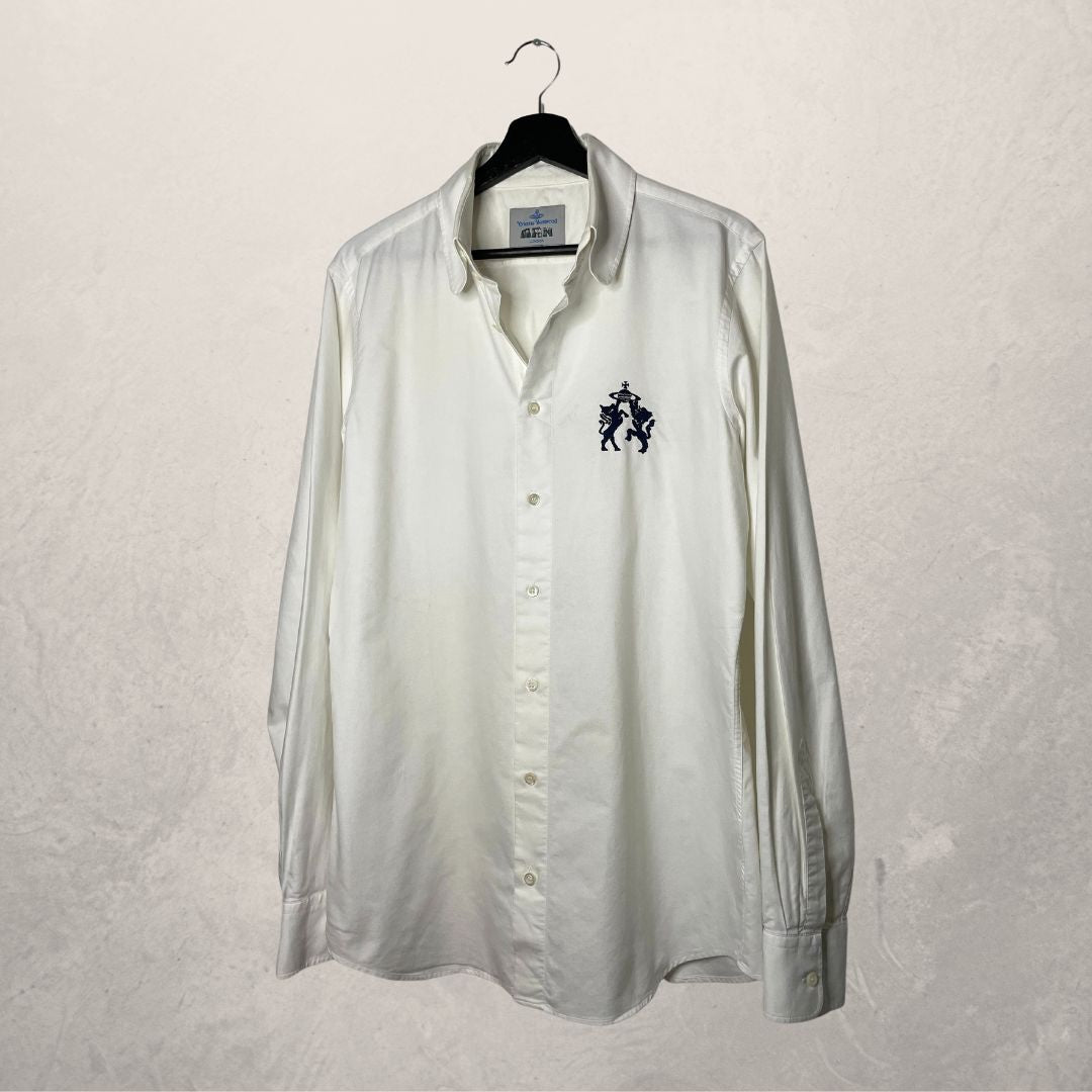 VIVIENNE WESTWOOD wit klassiek overhemd MAAT L