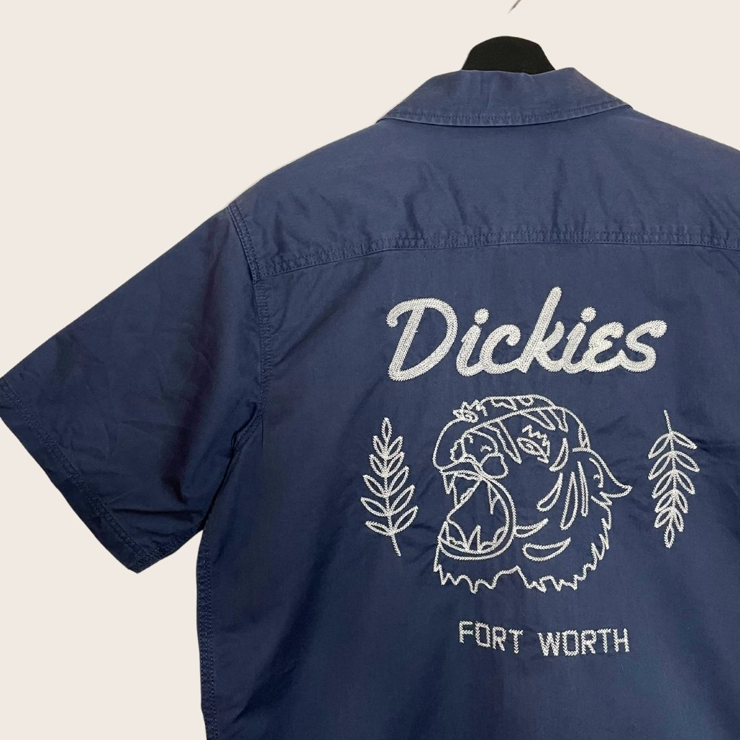 DICKIES navy cotton shirt SIZE LARGE