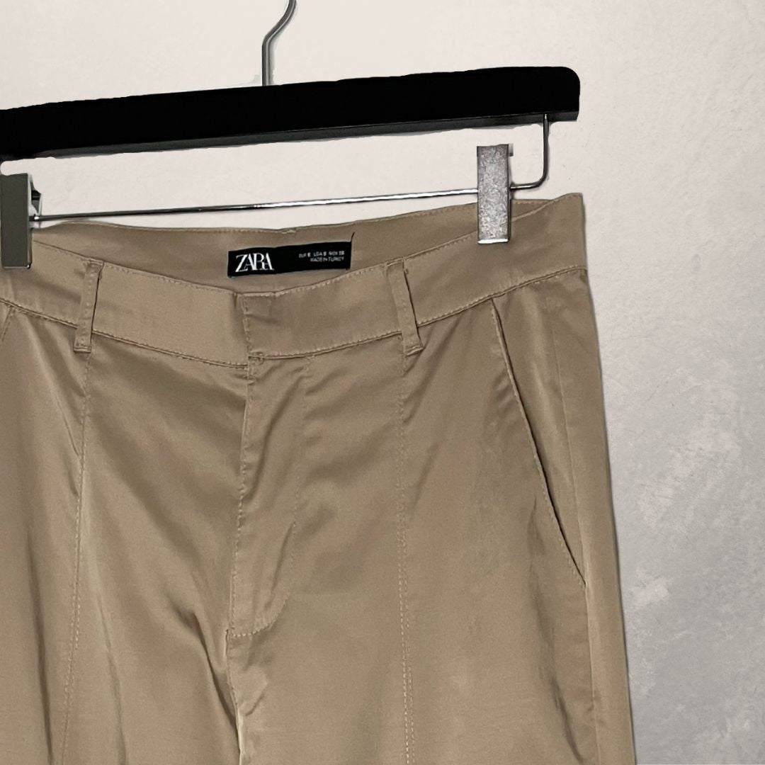 ZARA beige cargobroek MAAT Small