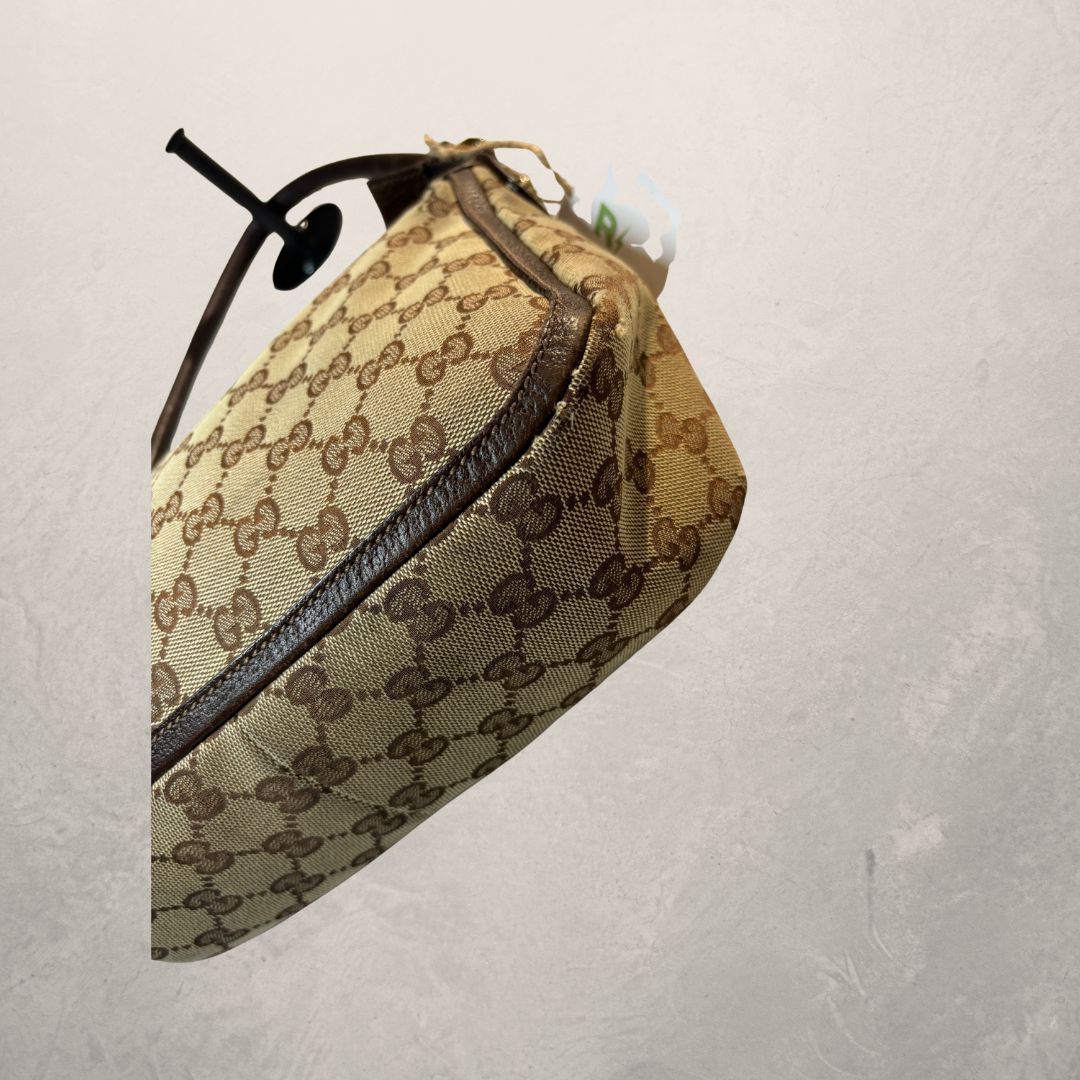 Gucci brown monogram canvas shoulderbag - by Romae Studios