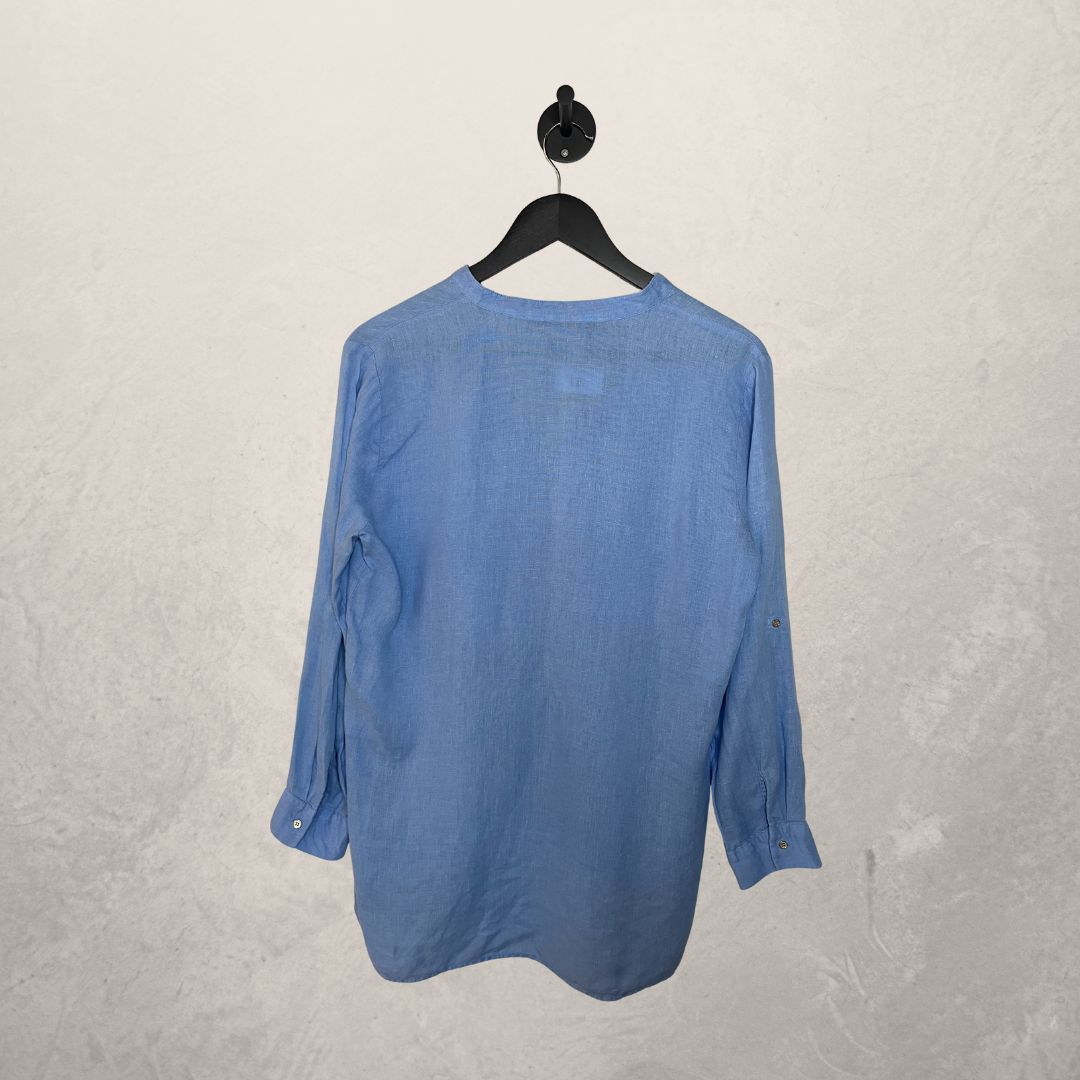 Zara blauw linnen overhemd M