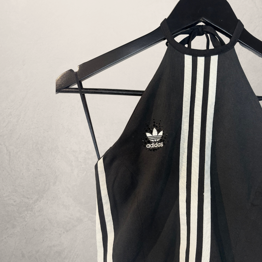 Reworked Adidas	Black	Cotton & elastane	rhinestones corset top OS- by Aida Sans Fin