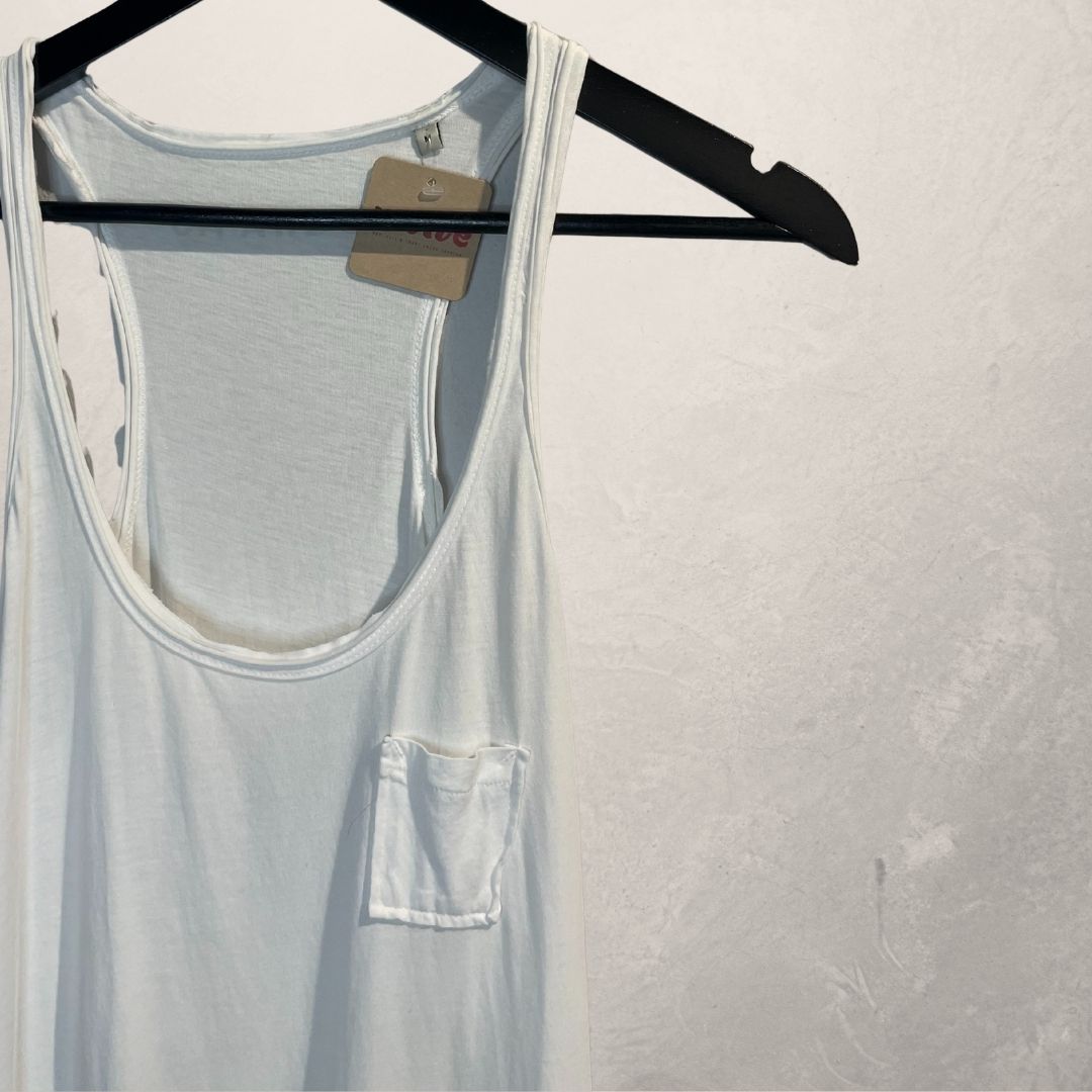 O Pardon white long tanktop dress M