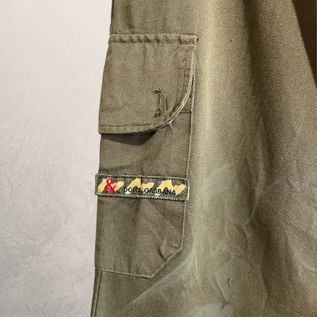 Vintage Dolce & Gabbana green cargo pants S/M