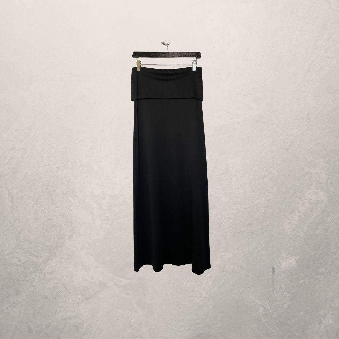 Black	cotton	Zina fold over skirt	M	- by SESE