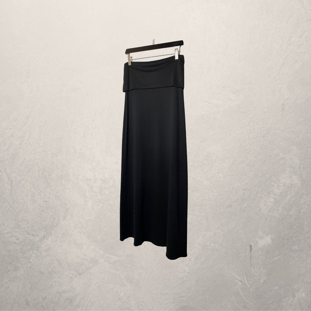 Black	cotton	Zina fold over skirt	M	- by SESE