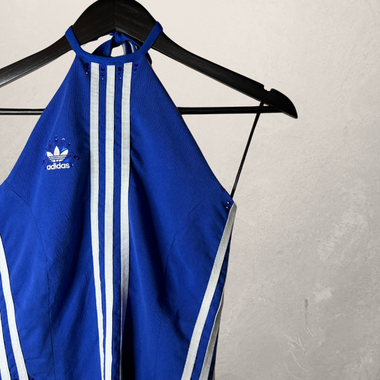 Adidas	Kobalt blue	Cotton rhinestones corset top OS- by Aida Sans Fin