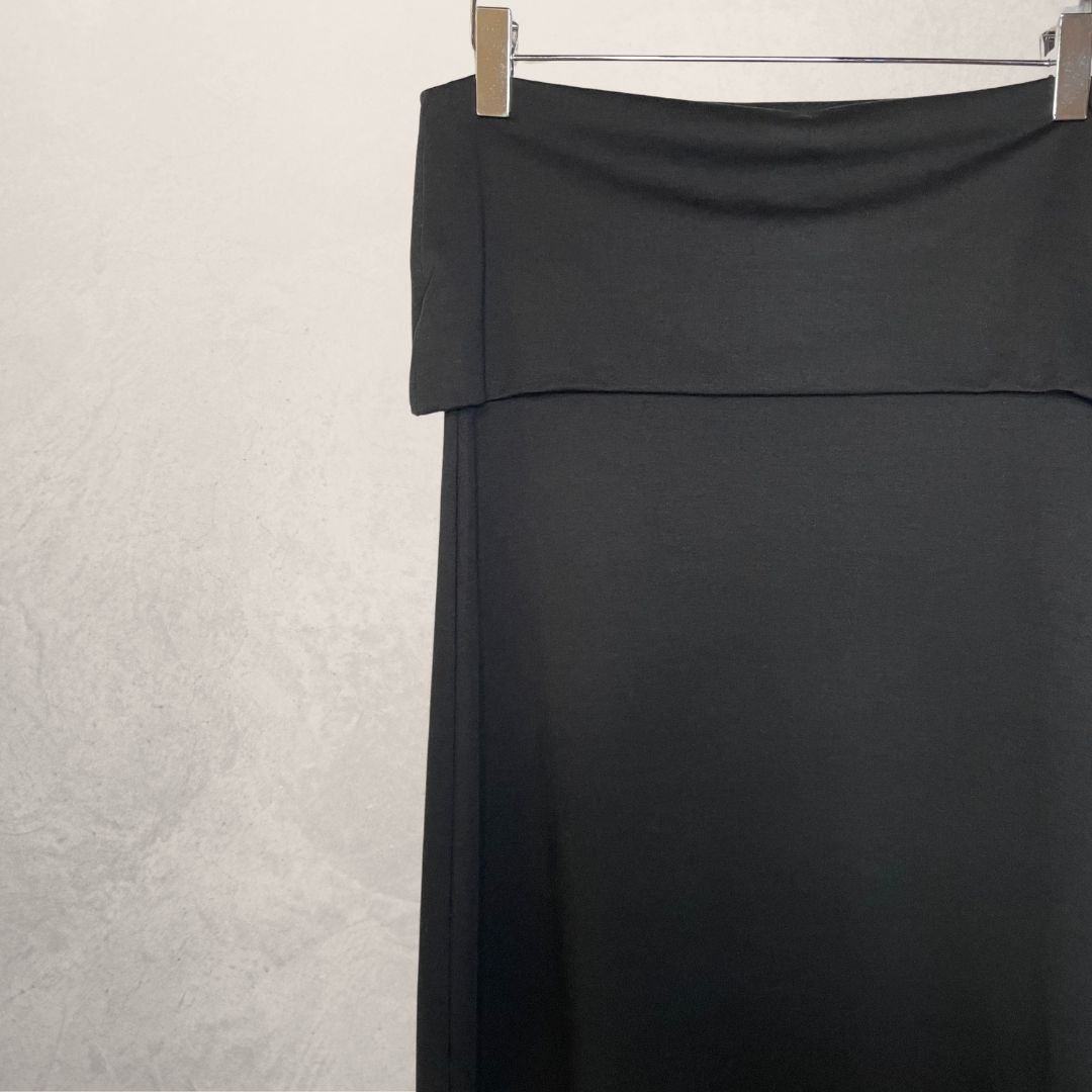 Black	cotton	Zina fold over skirt	M	- by SESE