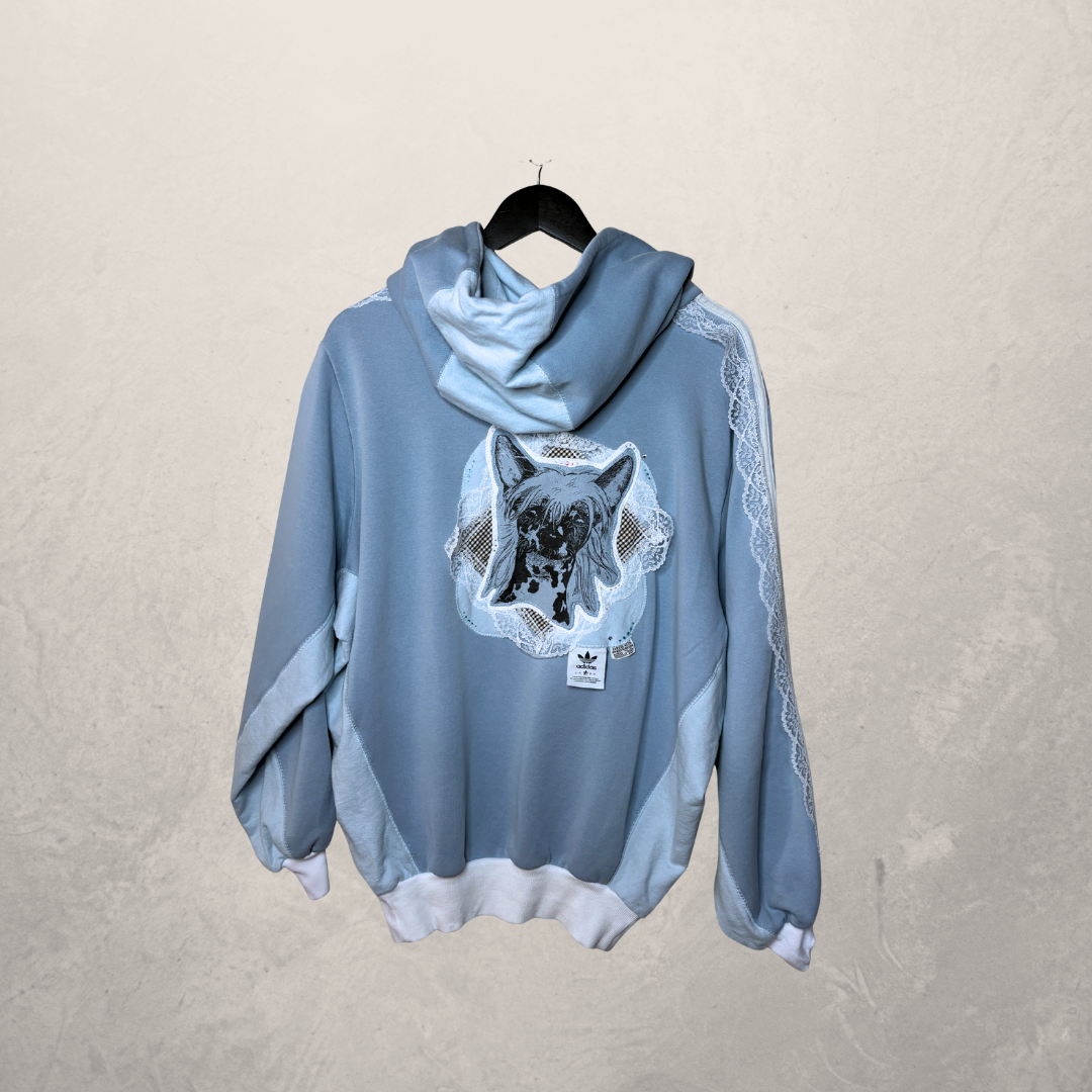 Adidas	Lichtblauw	Katoen	Hoodie met details	Oversized hoodie L- by	Aida Sans Fin