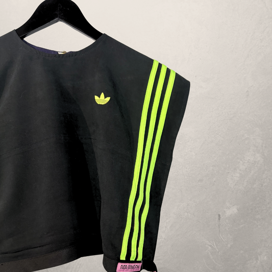 Reworked Adidas	Black/Neon green Detailed wrap top	S/M- by Aida Sans Fin