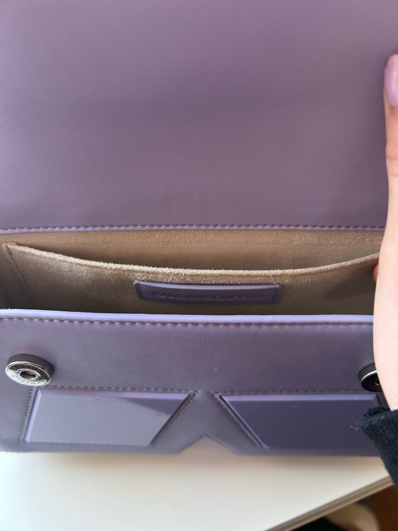 Karl Lagerfeld lilac crossbody bag 30