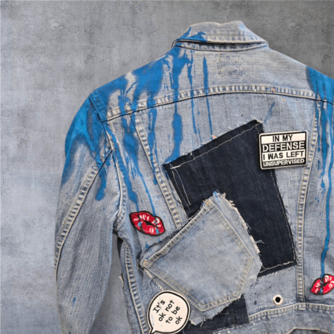 Lee mid blue cropped denim jacket S- by M.a.r.r.art