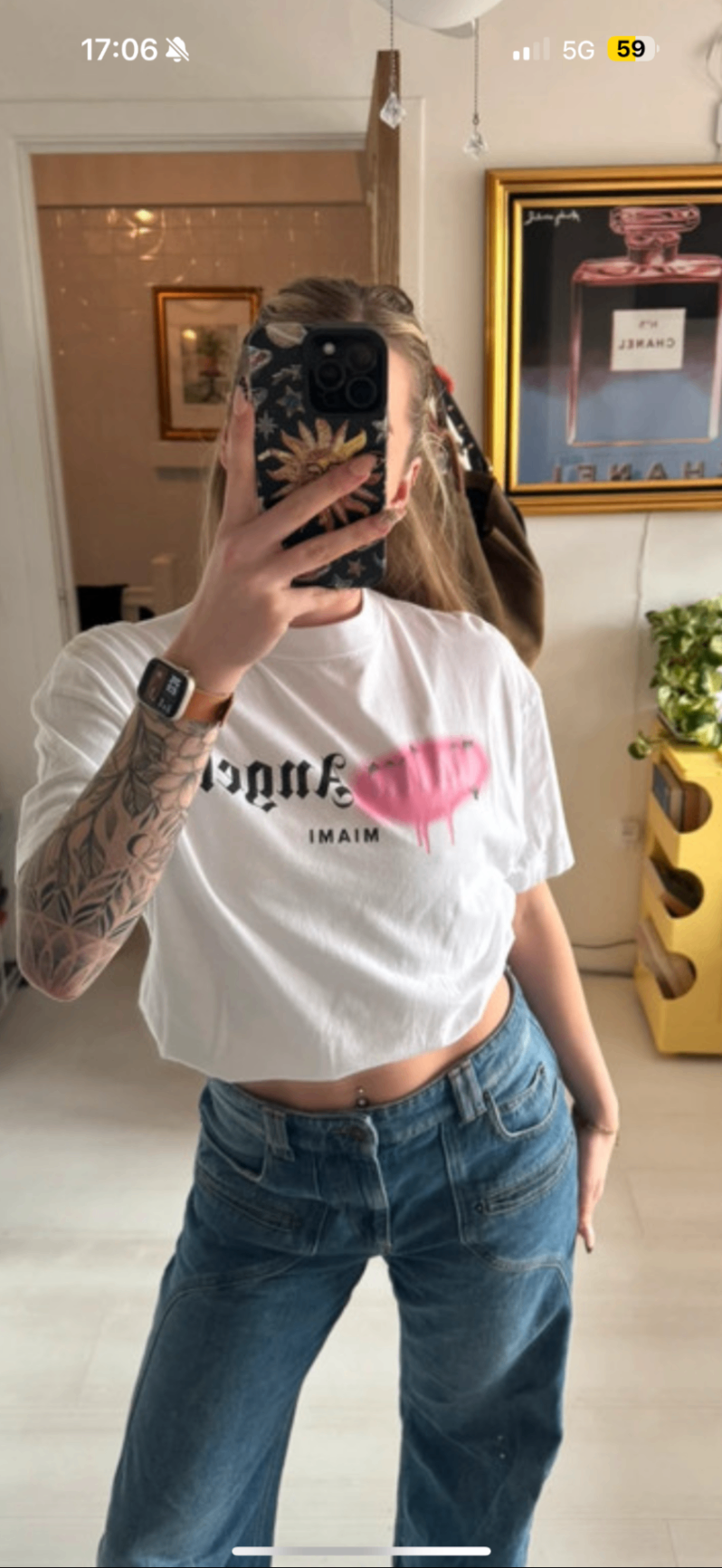 Palm Angels Miami white t-shirt XS