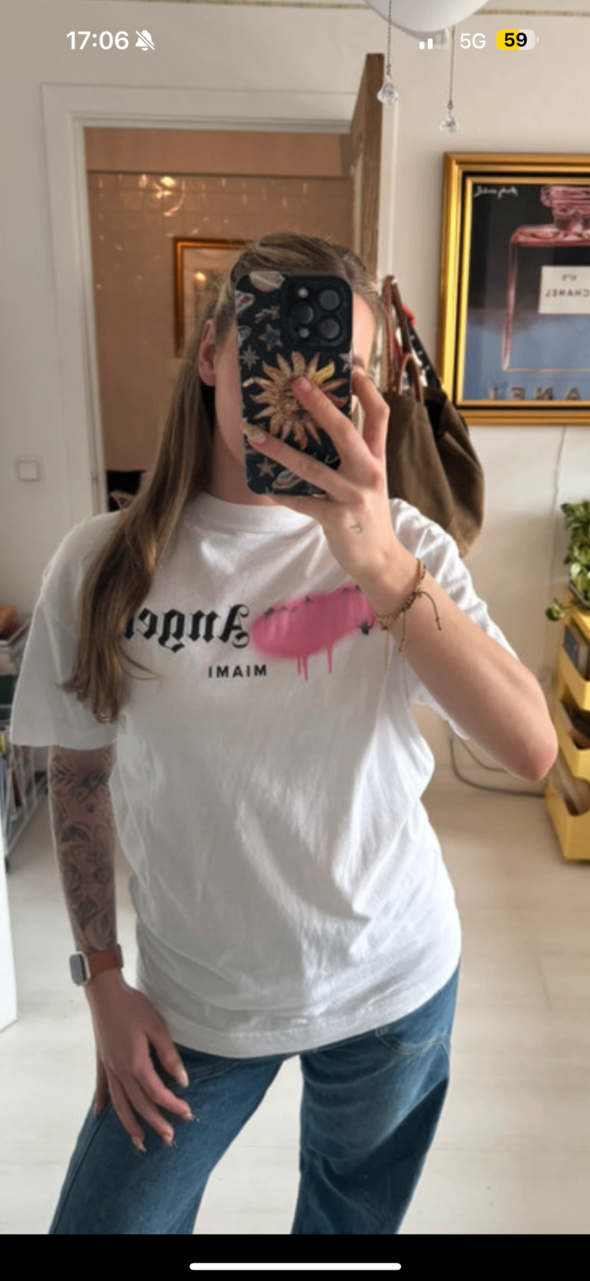 Palm Angels Miami white t-shirt XS