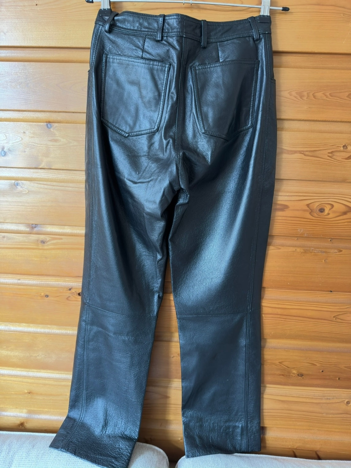 Vintage black leather pants 36